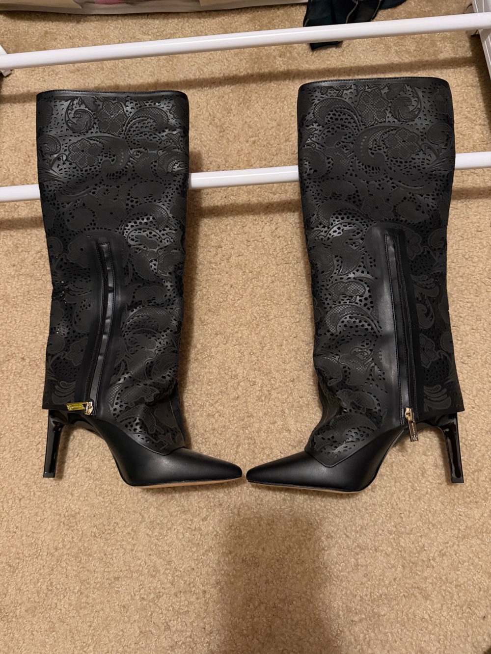 Jessica Simpson Cuffed Black Knee High Boots